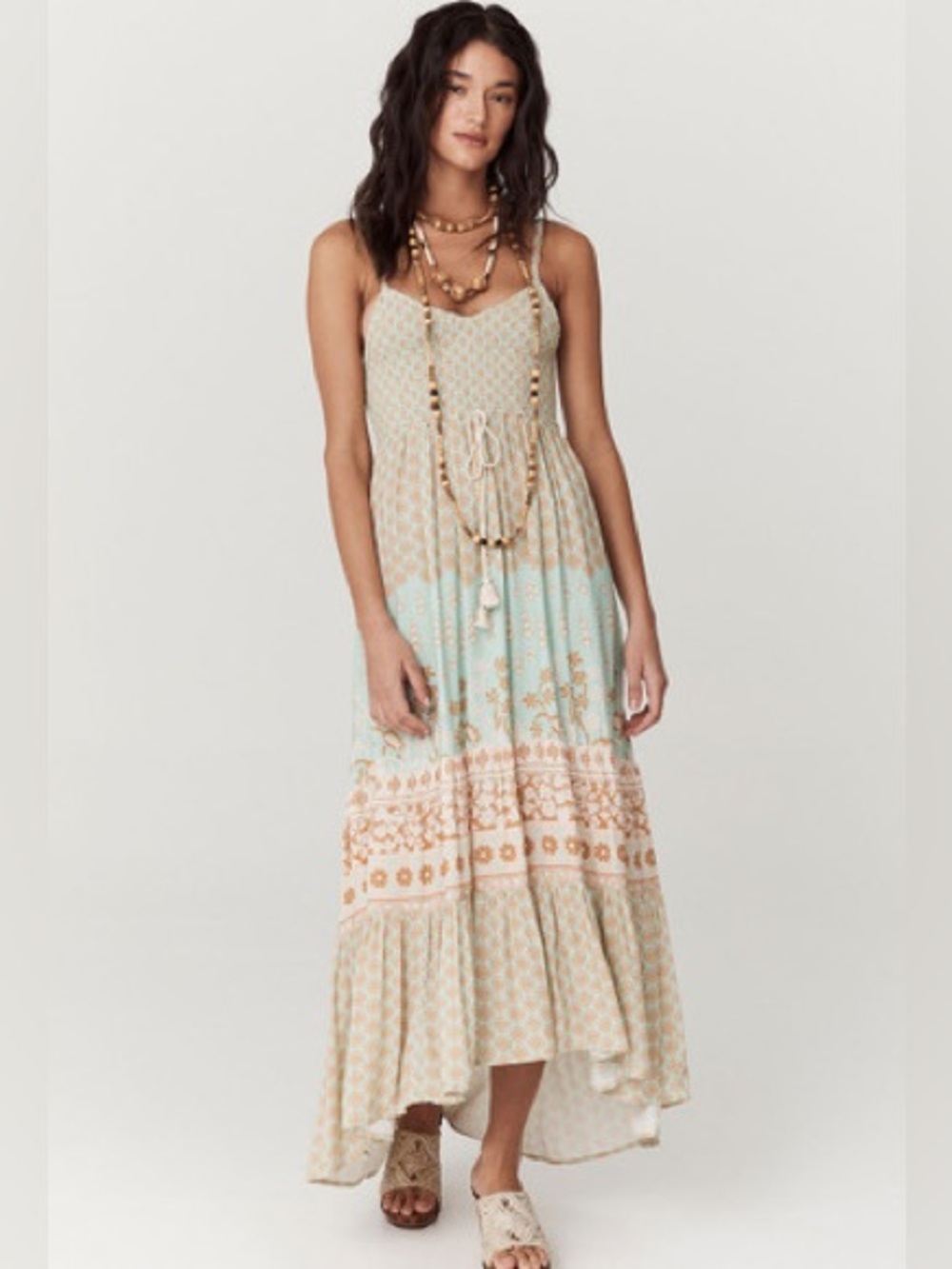 Spell Designs Sweet Nothings Shirred Strappy Dress